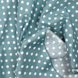 Coton imprimé pois 6mm eucalyptus