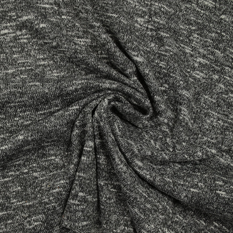 Maille chinée polyviscose Carolina blanc et gris