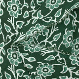 Coton batik imprimé Agra fond vert foncé