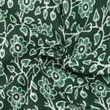 Coton batik imprimé Agra fond vert foncé