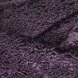 Fourrure en coton aspect astrakan aubergine