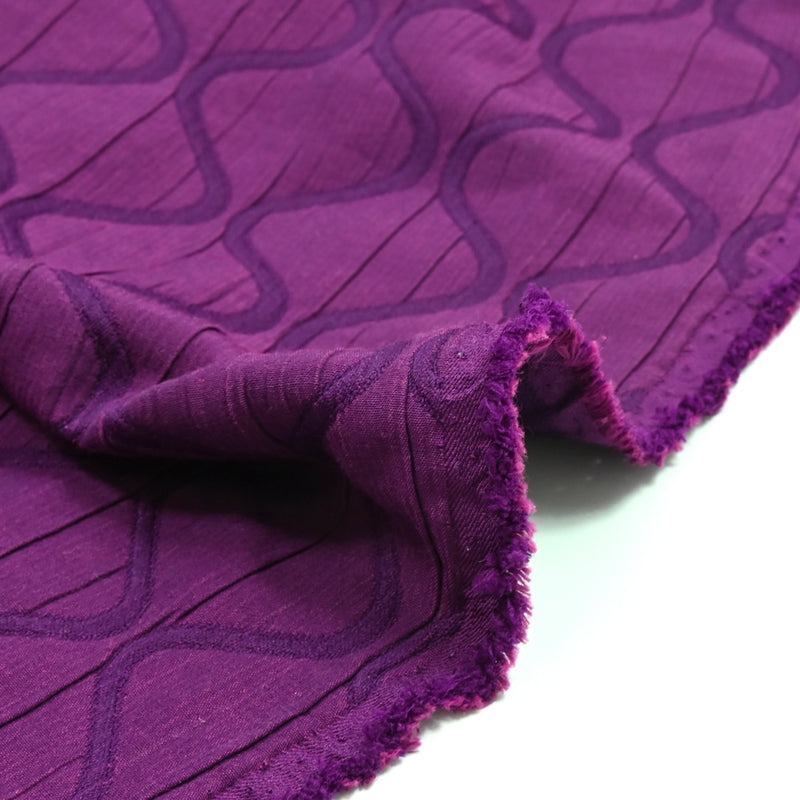 Polyester jacquard Wood wave purple wave