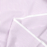 Purple striped polycotton white background