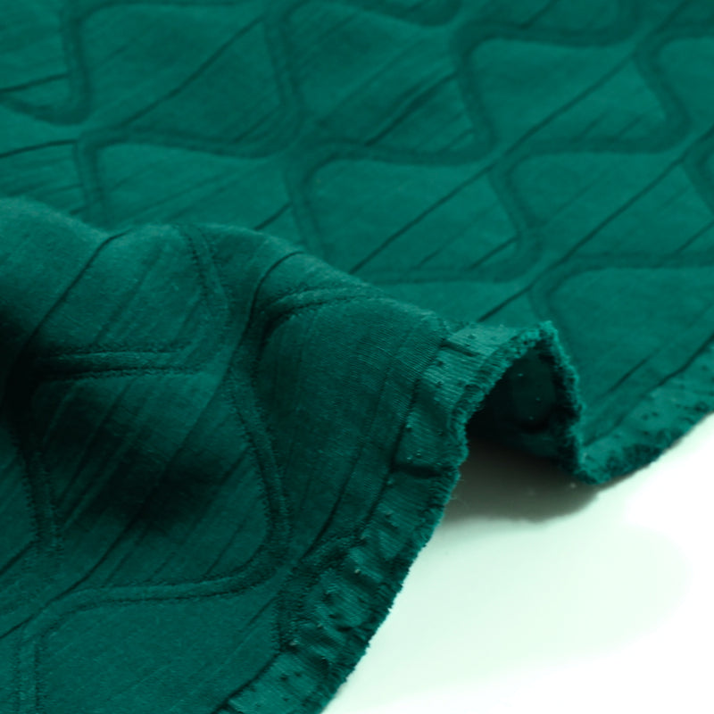 Green wave polyester jacquard