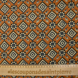 Coton indien imprimé Dharamshala fond camel