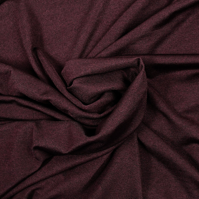 Jersey de polyester prune chiné