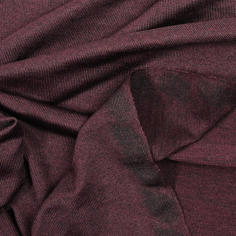 Jersey de polyester prune chiné