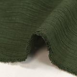 Crépon de polyester effet seersucker vert militaire