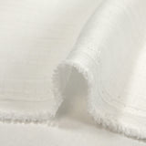 Crépon de polyester effet seersucker blanc