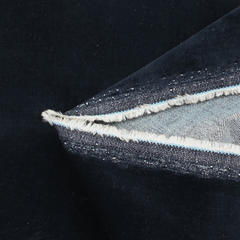 Jean's velours ras de coton bleu nuit