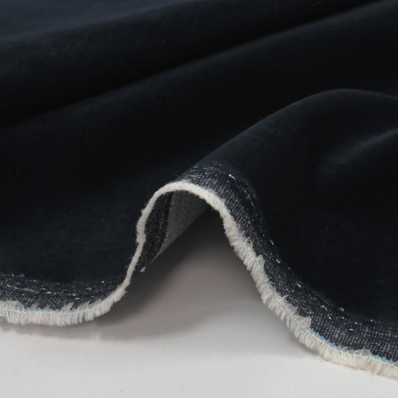 Jean's velours ras de coton bleu nuit