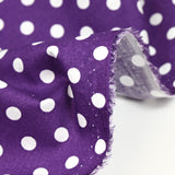 Coton imprimé pois 6mm violet