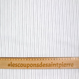 Coton tissé teint rayé gris et vert