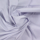 Polycoton tissé teint rayé rose et bleu