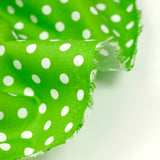 Coton imprimé pois 6mm vert