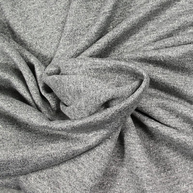 Jersey de coton chiné gris