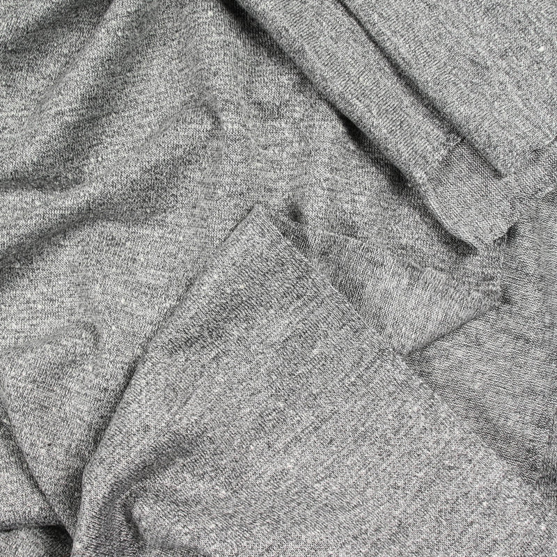 Jersey de coton chiné gris