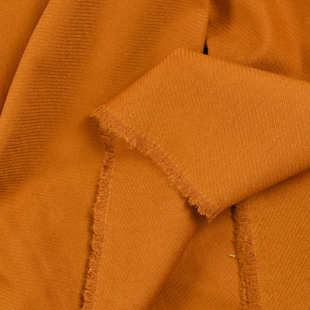 Coupon De Jersey Rayé Rouille - 140 Cm X 150 Cm, Idéal Pour Couture Et Robes
