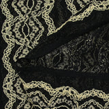 Martina polyester lace pale yellow black background
