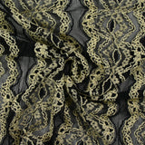 Martina polyester lace pale yellow black background