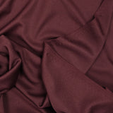 Jersey fin polyester satiné lie de vin