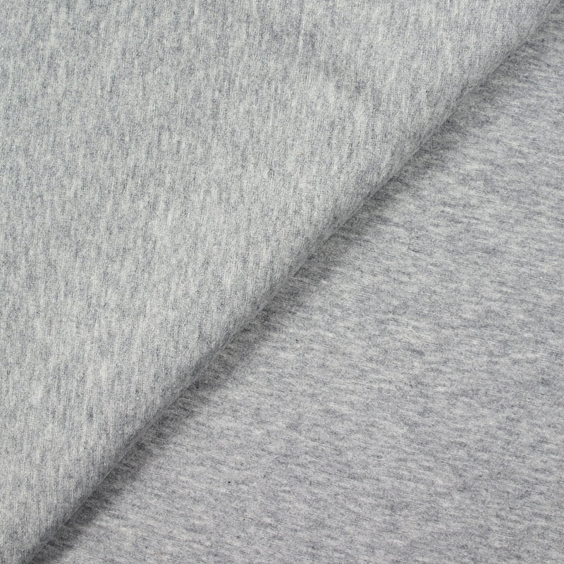 Jersey de coton fin gris chiné