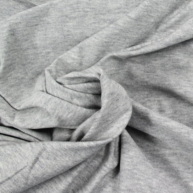 Jersey de coton fin gris chiné