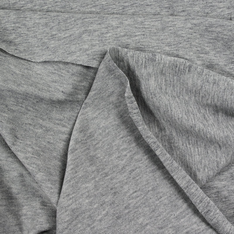 Jersey de coton fin gris chiné