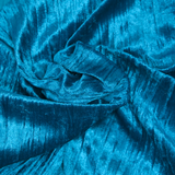 Jersey velours plissé turquoise