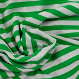 Twill de viscose rayé gris et vert