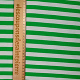 Twill de viscose rayé gris et vert