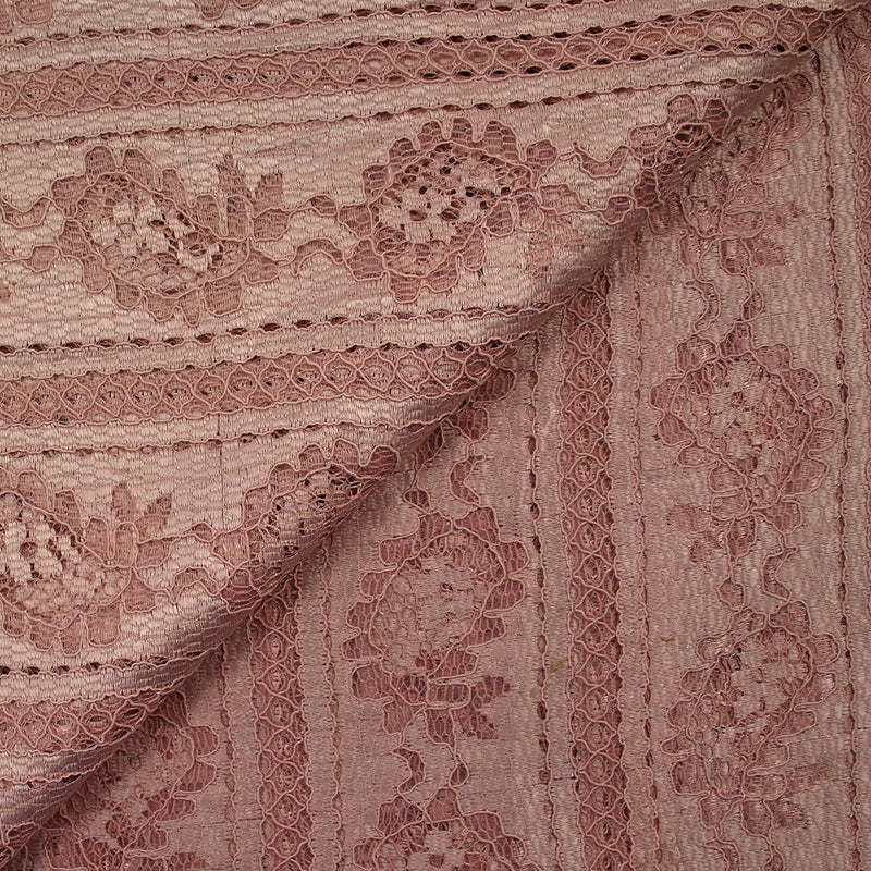 Dentelle polyester Paloma vieux rose