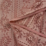 Dentelle polyester Paloma vieux rose