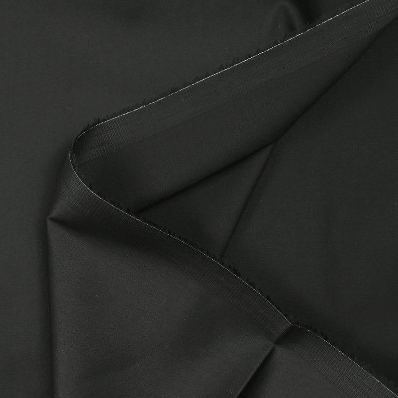Satin de coton élasthanne fin noir