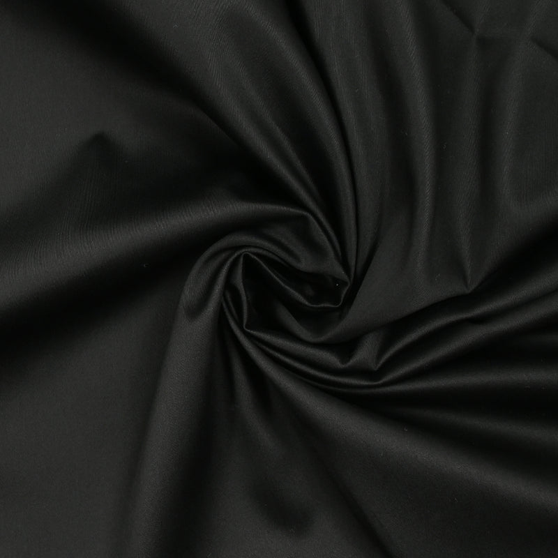 Satin de coton élasthanne fin noir