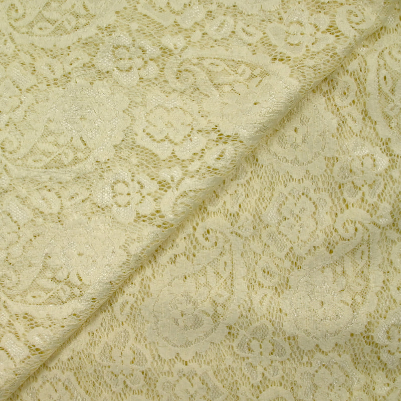 Dentelle polyester Ximena jaune pâle