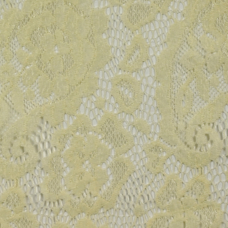 Dentelle polyester Ximena jaune pâle