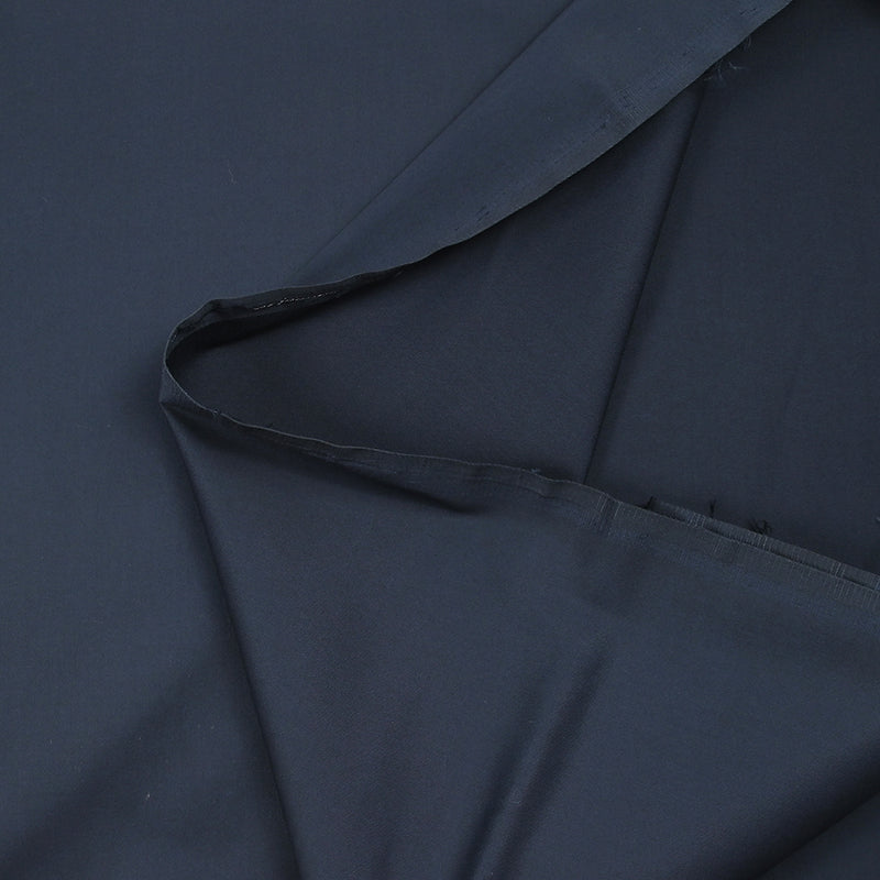Satin de coton élasthanne fin bleu nuit