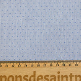 Coton chemise jacquard Loris fond rayé blanc et bleu