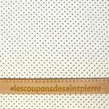 Viscose imprimée Lou à pois 2mm fond blanc