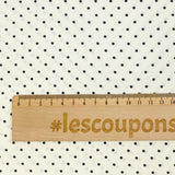 Viscose imprimée Lou à pois 2mm fond blanc