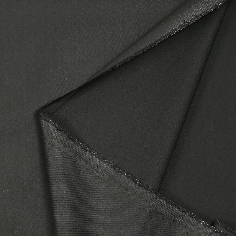 Twill de polyviscose ciré noir
