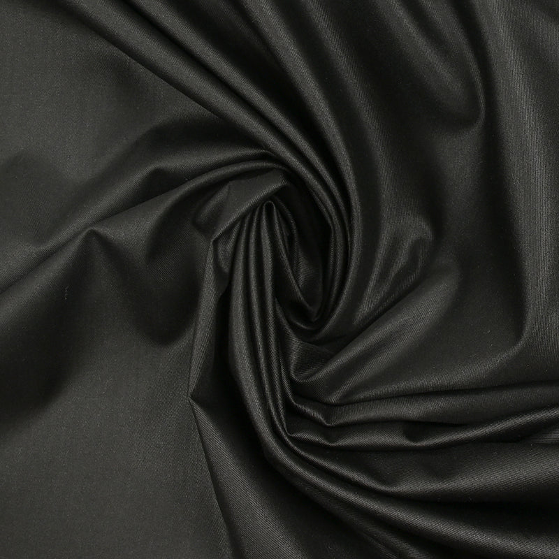 Twill de polyviscose ciré noir