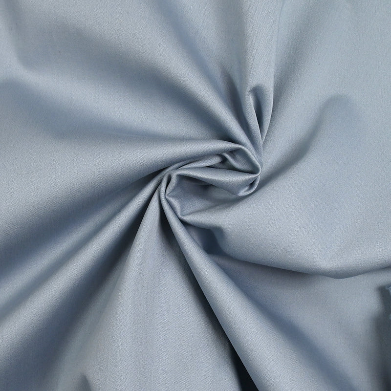 Satin de coton tencel élasthanne bleu glacier