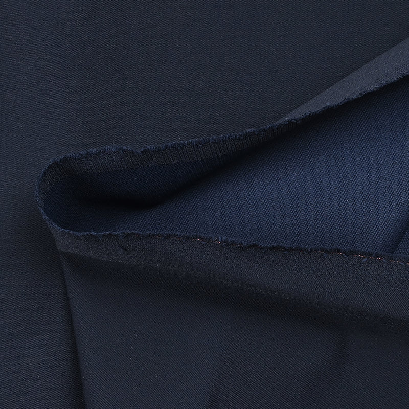 Sergé de polyester élasthanne fantaisie bleu nuit
