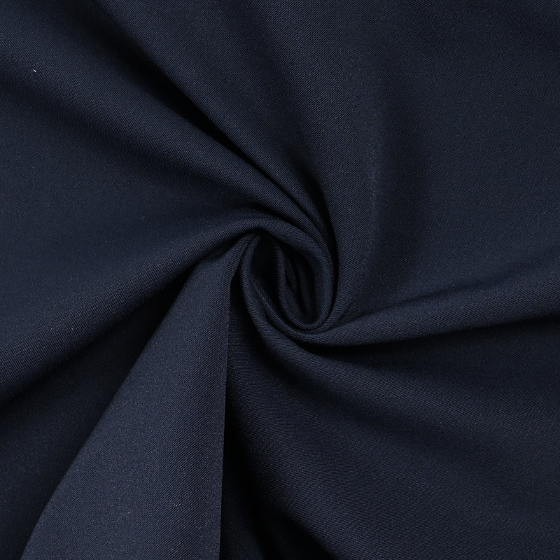 Sergé de polyester élasthanne fantaisie bleu nuit