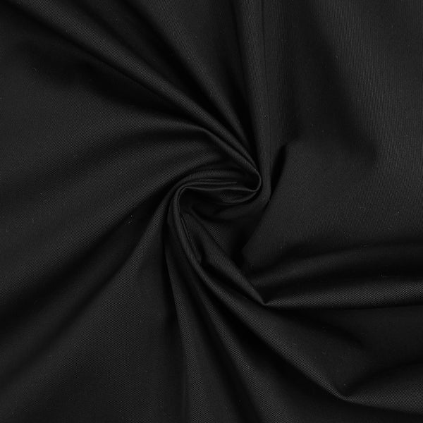 Gabardine de coton tencel élasthanne fin noir