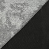 Maille texturée imprimée terre en pointillé fond gris