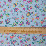 Crêpe de chine Claudia fond bleu