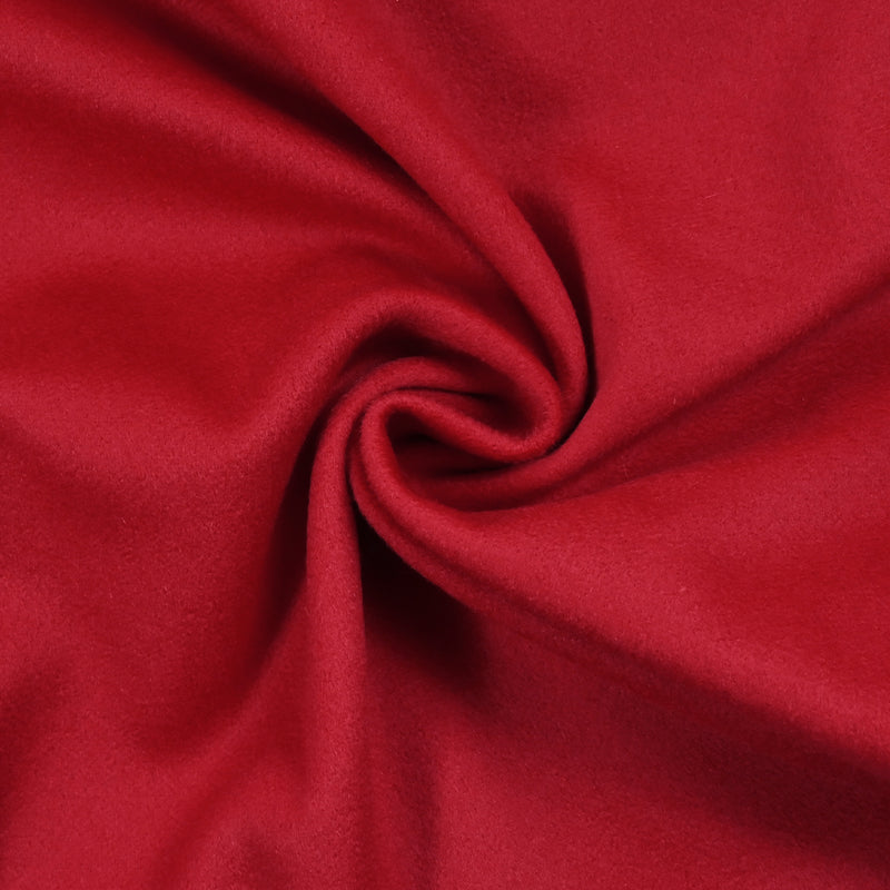 Velours de laine et cachemire rouge